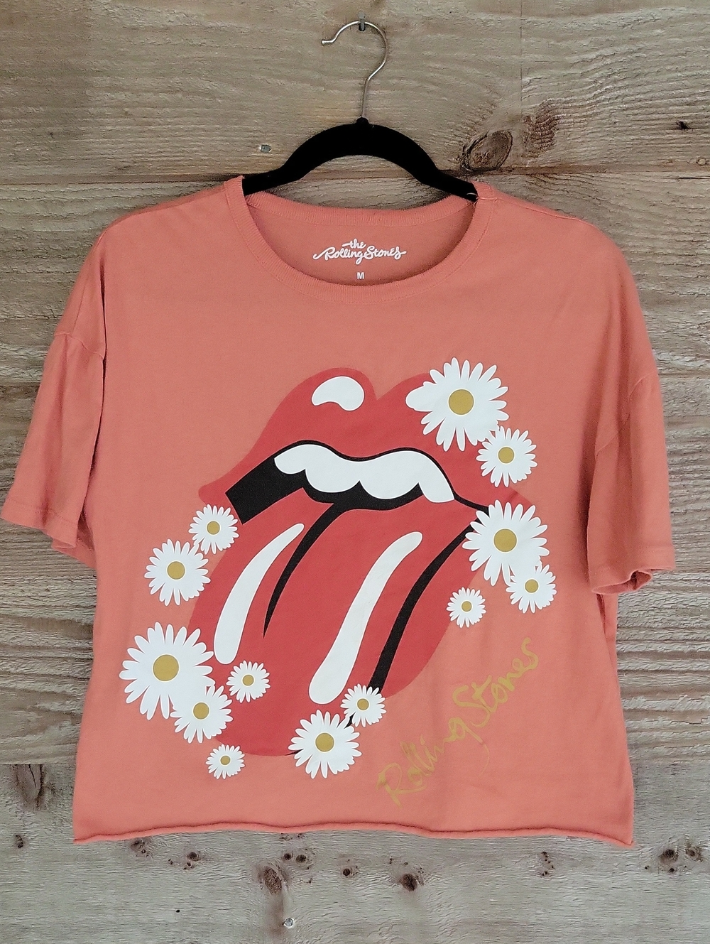 The Rolling Stones Coral Daisy Tongue Graphic Tee